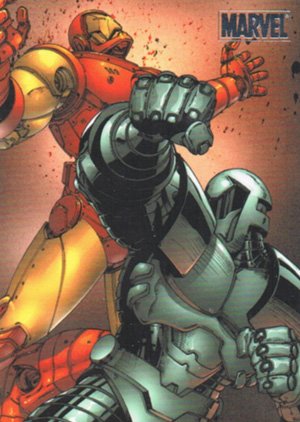 Rittenhouse Archives Marvel Heroes and Villains Parallel Card 43 Iron Man vs. Titanium Man
