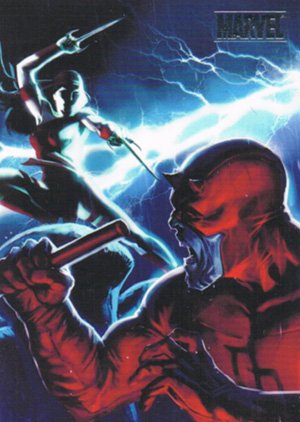 Rittenhouse Archives Marvel Heroes and Villains Parallel Card 54 Elektra vs. Skrull Daredevil