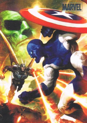 Rittenhouse Archives Marvel Heroes and Villains Parallel Card 55 Major Victory vs. Starhawk