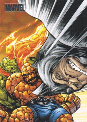 Rittenhouse Archives Marvel Heroes and Villains Parallel Card 57 Thing & Human Torch vs. Rhino & Abomination
