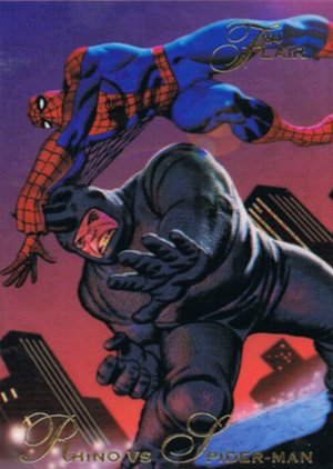 Fleer Marvel Annual Flair '94 Base Card 23 Rhino vs Spider-Man