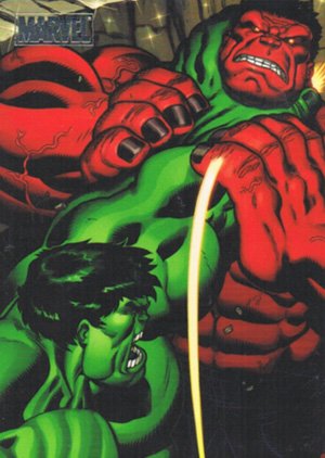 Rittenhouse Archives Marvel Heroes and Villains Parallel Card 64 Hulk vs. Red Hulk
