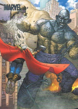 Rittenhouse Archives Marvel Heroes and Villains Parallel Card 73 Thor vs. Absorbing Man