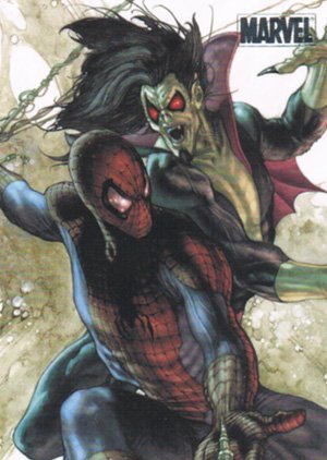 Rittenhouse Archives Marvel Heroes and Villains Parallel Card 78 Spider-Man vs. Morbius