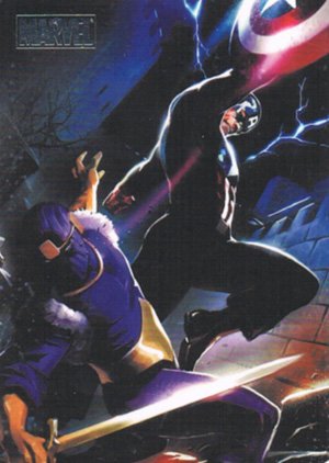 Rittenhouse Archives Marvel Heroes and Villains Parallel Card 80 Captain America vs. Baron Zemo