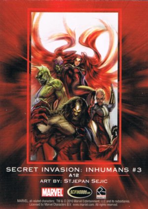 Rittenhouse Archives Marvel Heroes and Villains Alliances Card A12 Inhumans