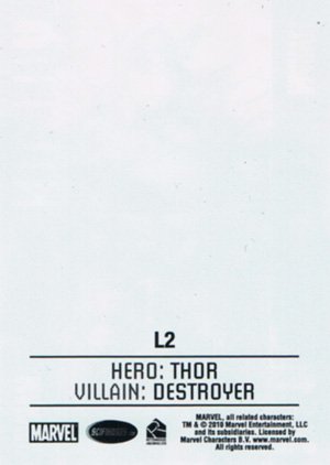 Rittenhouse Archives Marvel Heroes and Villains Lenticular Flip Card L2 Thor/Destroyer