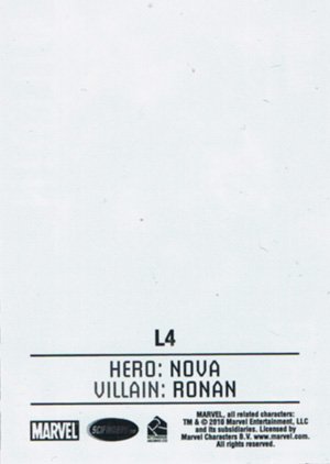 Rittenhouse Archives Marvel Heroes and Villains Lenticular Flip Card L4 Nova/Ronan