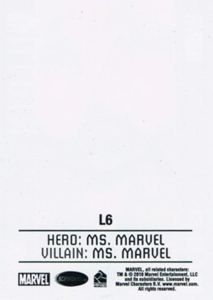 Rittenhouse Archives Marvel Heroes and Villains Lenticular Flip Card L6 Ms. Marvel/Ms. Marvel
