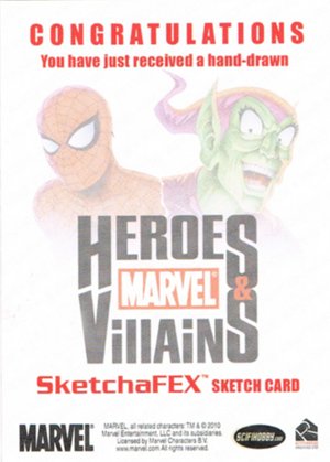 Rittenhouse Archives Marvel Heroes and Villains Sketch Card  Alberto Silva