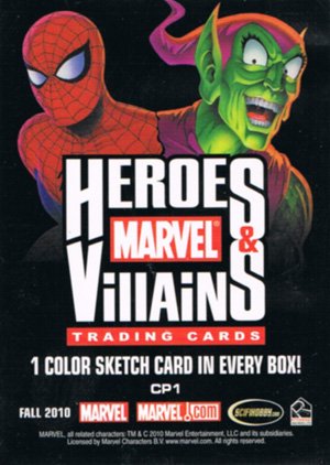 Rittenhouse Archives Marvel Heroes and Villains Promo Card CP1 San Diego Comic Con 2010