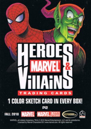 Rittenhouse Archives Marvel Heroes and Villains Promo Card P2 Non-Sport Update Magazine