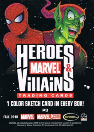 Rittenhouse Archives Marvel Heroes and Villains Promo Card P3 Marvel 70th Anniversary Binder