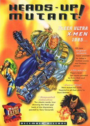 Fleer X-Men '95 Fleer Ultra Promo Card  9-up panel