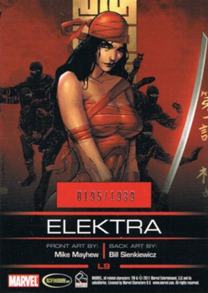 Rittenhouse Archives Legends of Marvel Elektra L9 