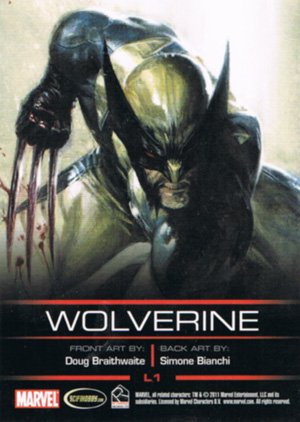 Rittenhouse Archives Legends of Marvel Wolverine L1 