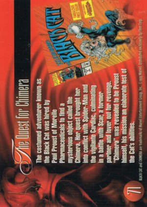 Fleer Marvel Annual Flair '95 Base Card 71 Black Cat