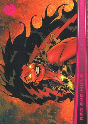 Rittenhouse Archives Marvel Dangerous Divas Base Card 19 Red She-Hulk