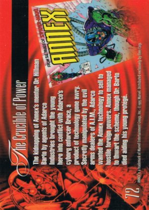 Fleer Marvel Annual Flair '95 Base Card 72 Annex