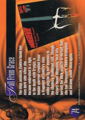 Fleer Marvel Annual Flair '95 Base Card 74 Elektra