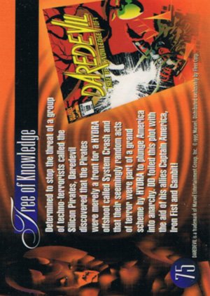 Fleer Marvel Annual Flair '95 Base Card 75 Daredevil