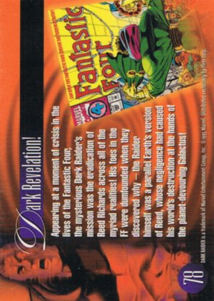 Fleer Marvel Annual Flair '95 Base Card 78 Dark Raider