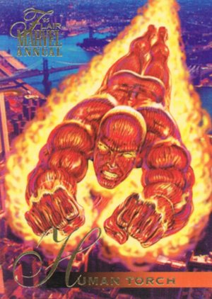 Fleer Marvel Annual Flair '95 Base Card 79 Human Torch