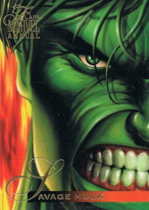 Fleer Marvel Annual Flair '95 Base Card 84 Savage Hulk