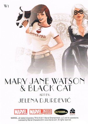 Rittenhouse Archives Marvel Dangerous Divas Women of Marvel Card W1 Mary Jane Watson & Black Cat