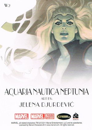 Rittenhouse Archives Marvel Dangerous Divas Women of Marvel Card W2 Aquaria Nautica Neptunia