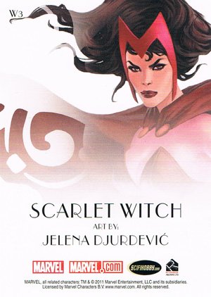 Rittenhouse Archives Marvel Dangerous Divas Women of Marvel Card W3 Scarlet Witch