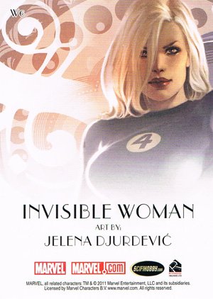 Rittenhouse Archives Marvel Dangerous Divas Women of Marvel Card W6 Invisible Woman