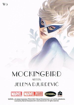 Rittenhouse Archives Marvel Dangerous Divas Women of Marvel Card W9 Mockingbird