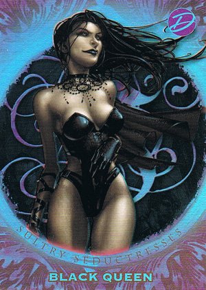 Rittenhouse Archives Marvel Dangerous Divas Sultry Seductresses Embossed Card S2 Black Queen