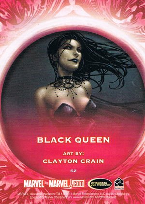 Rittenhouse Archives Marvel Dangerous Divas Sultry Seductresses Embossed Card S2 Black Queen