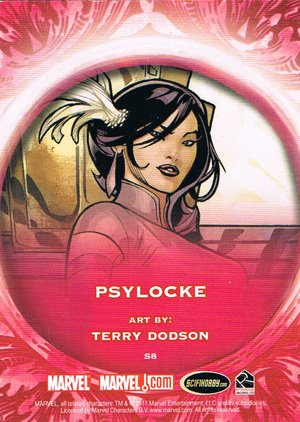 Rittenhouse Archives Marvel Dangerous Divas Sultry Seductresses Embossed Card S8 Psylocke
