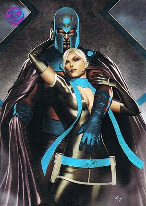 Rittenhouse Archives Marvel Dangerous Divas Embrace Foil Card E17 Rogue & Magneto
