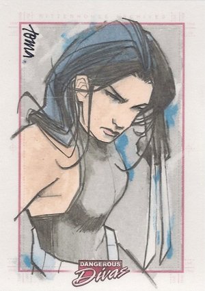 Rittenhouse Archives Marvel Dangerous Divas Sketch Card  Andre Toma