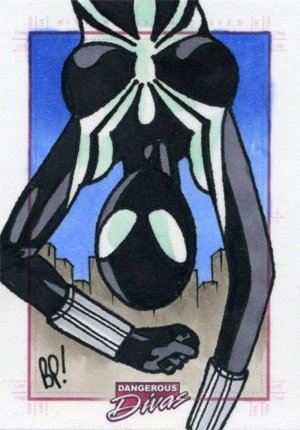 Rittenhouse Archives Marvel Dangerous Divas Sketch Card  Bill Pulkovski
