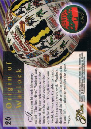 Fleer Marvel Annual Flair '94 Base Card 26 Warlock