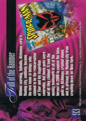 Fleer Marvel Annual Flair '95 Base Card 93 Thor 2099