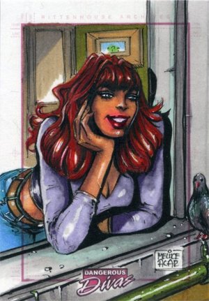 Rittenhouse Archives Marvel Dangerous Divas Sketch Card  Melike Acar