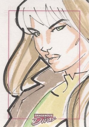 Rittenhouse Archives Marvel Dangerous Divas Sketch Card  Nick Yakimovich