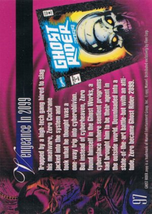 Fleer Marvel Annual Flair '95 Base Card 97 Ghost Rider 2099
