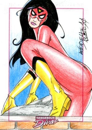 Rittenhouse Archives Marvel Dangerous Divas Sketch Card  Wendell Rubio Silva