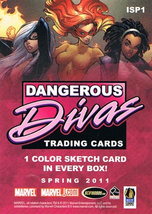 Rittenhouse Archives Marvel Dangerous Divas Promo Card ISP1 Industry Sumit Exclusive