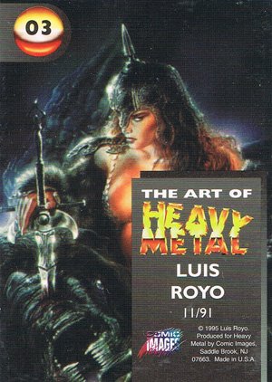 Comic Images The Art of Heavy Metal Base Card 03 11/91