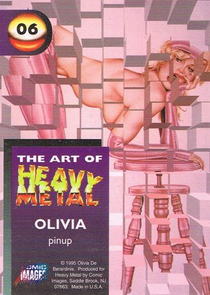 Comic Images The Art of Heavy Metal Base Card 06 pinup