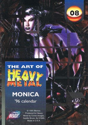 Comic Images The Art of Heavy Metal Base Card 08 '96 calendar