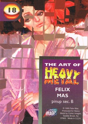 Comic Images The Art of Heavy Metal Base Card 18 pinup sec. B